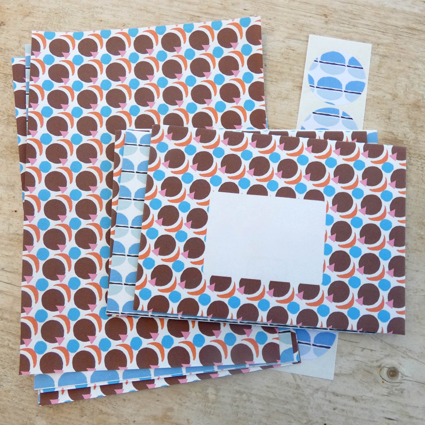 Modernist Abstract Design - Letter Writing Set - recycled - Handmade - by Norfolk based artist Debbie Osborn