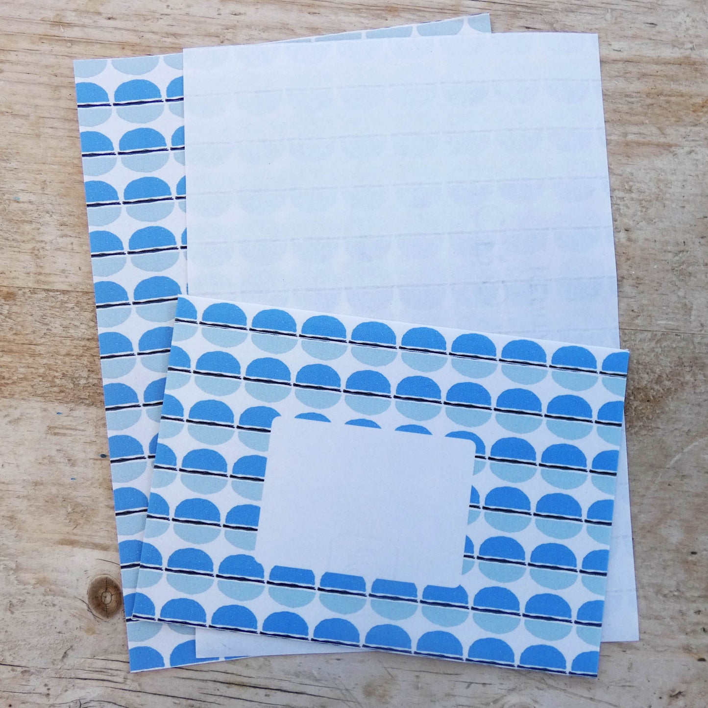 Modernist Abstract Design - Letter Writing Set - recycled - Handmade - by Norfolk based artist Debbie Osborn
