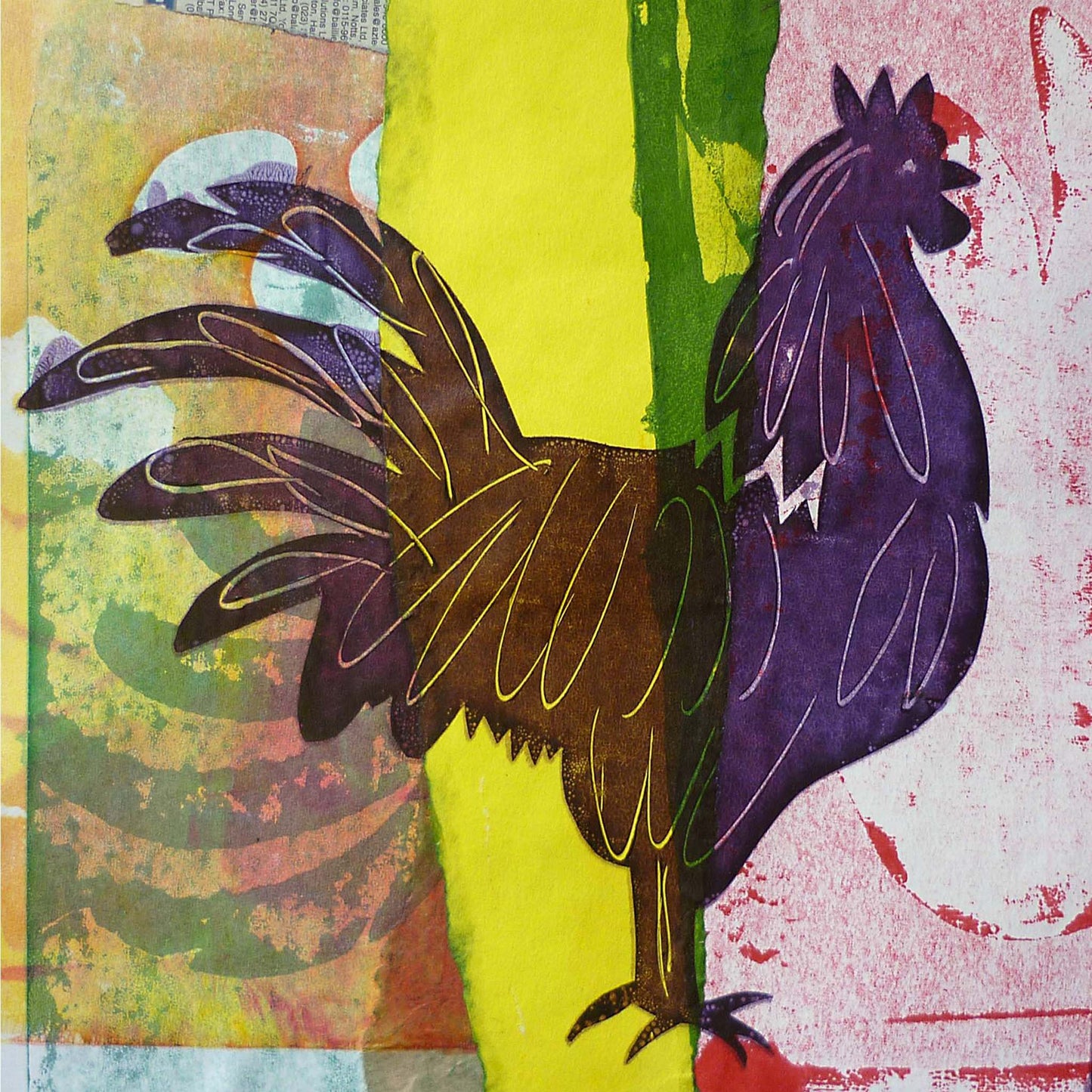 Tin of 6 Greetings Cards - Note cards - Chickens - recycled - Handmade - by Norfolk based artist Debbie Osborn
