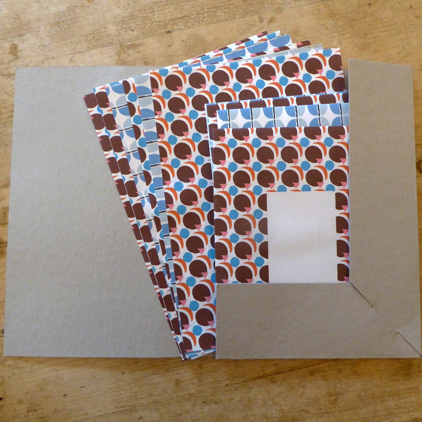 Modernist Abstract Design - Letter Writing Set - recycled - Handmade - by Norfolk based artist Debbie Osborn