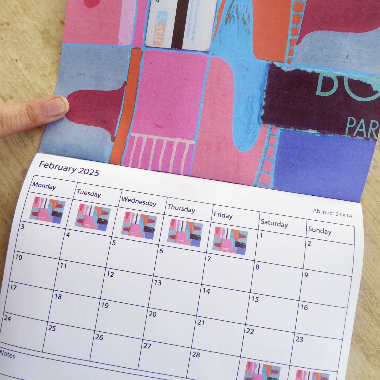 Debbie Osborn Art- 2025 Calendar with space for notes - by Norfolk based artist Debbie Osborn - Handmade