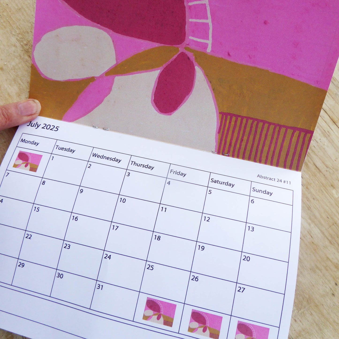 Debbie Osborn Art- 2025 Calendar with space for notes - by Norfolk based artist Debbie Osborn - Handmade