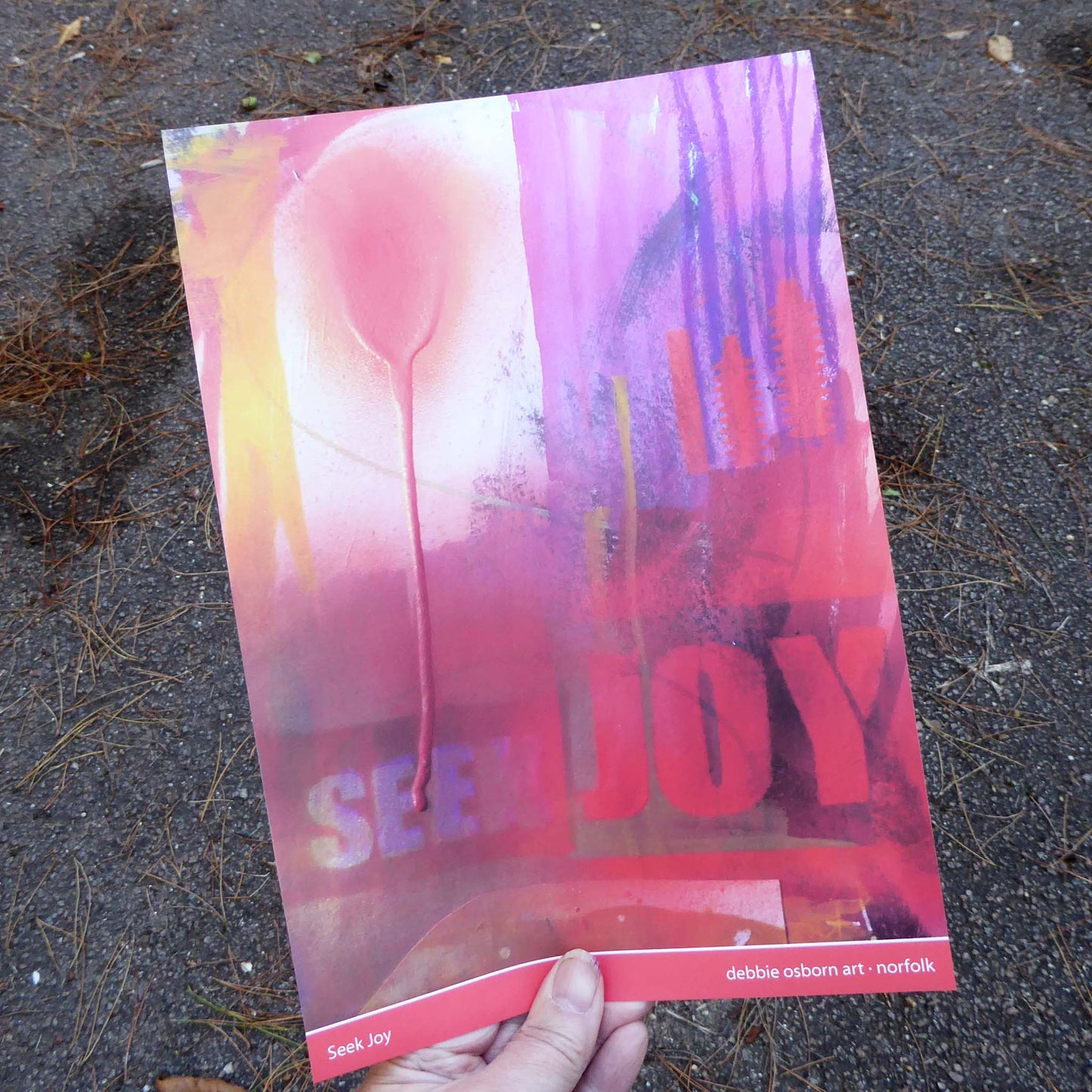 Poster - 'Seek Joy' - Reproduction of Original Artwork by Norfolk based artist Debbie Osborn