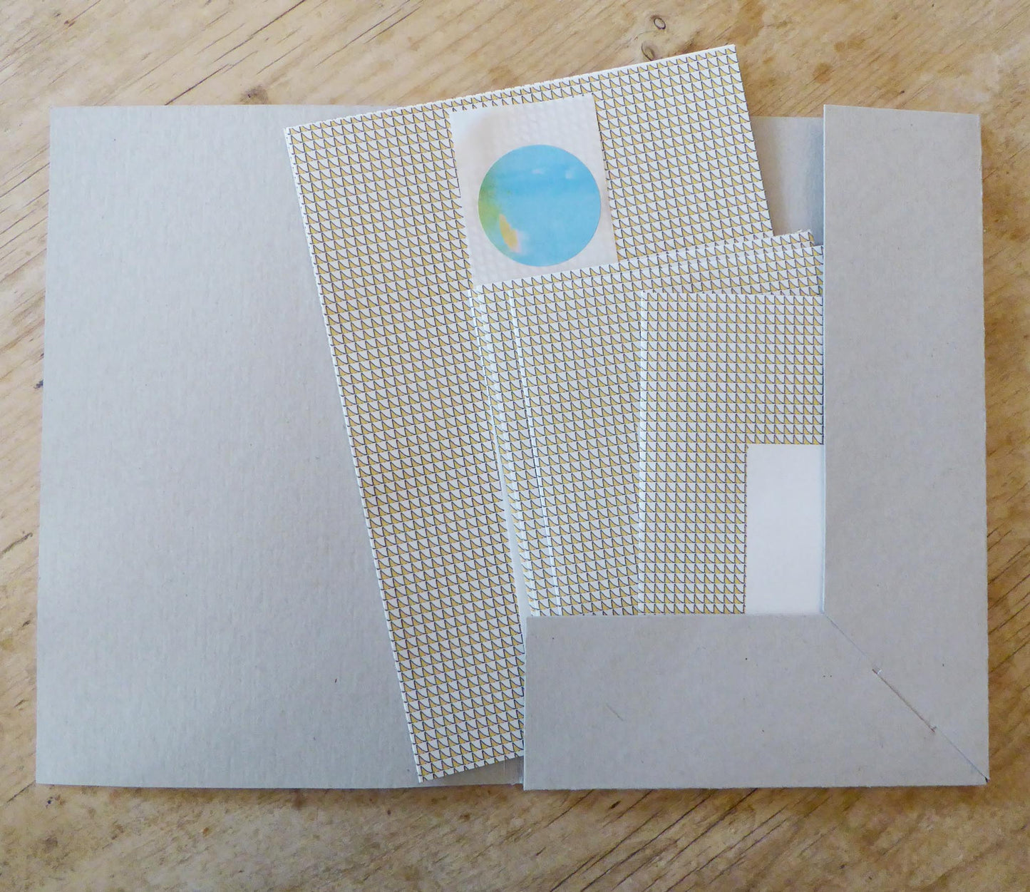 'Triangles' Letter Writing Set - recycled - Handmade - by Norfolk based artist Debbie Osborn