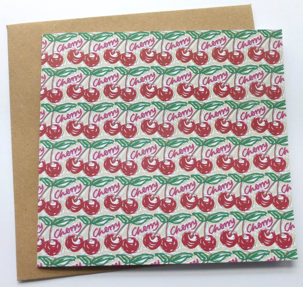 Set of 3 Greetings Cards - Red - recycled - by Norfolk based artist Debbie Osborn