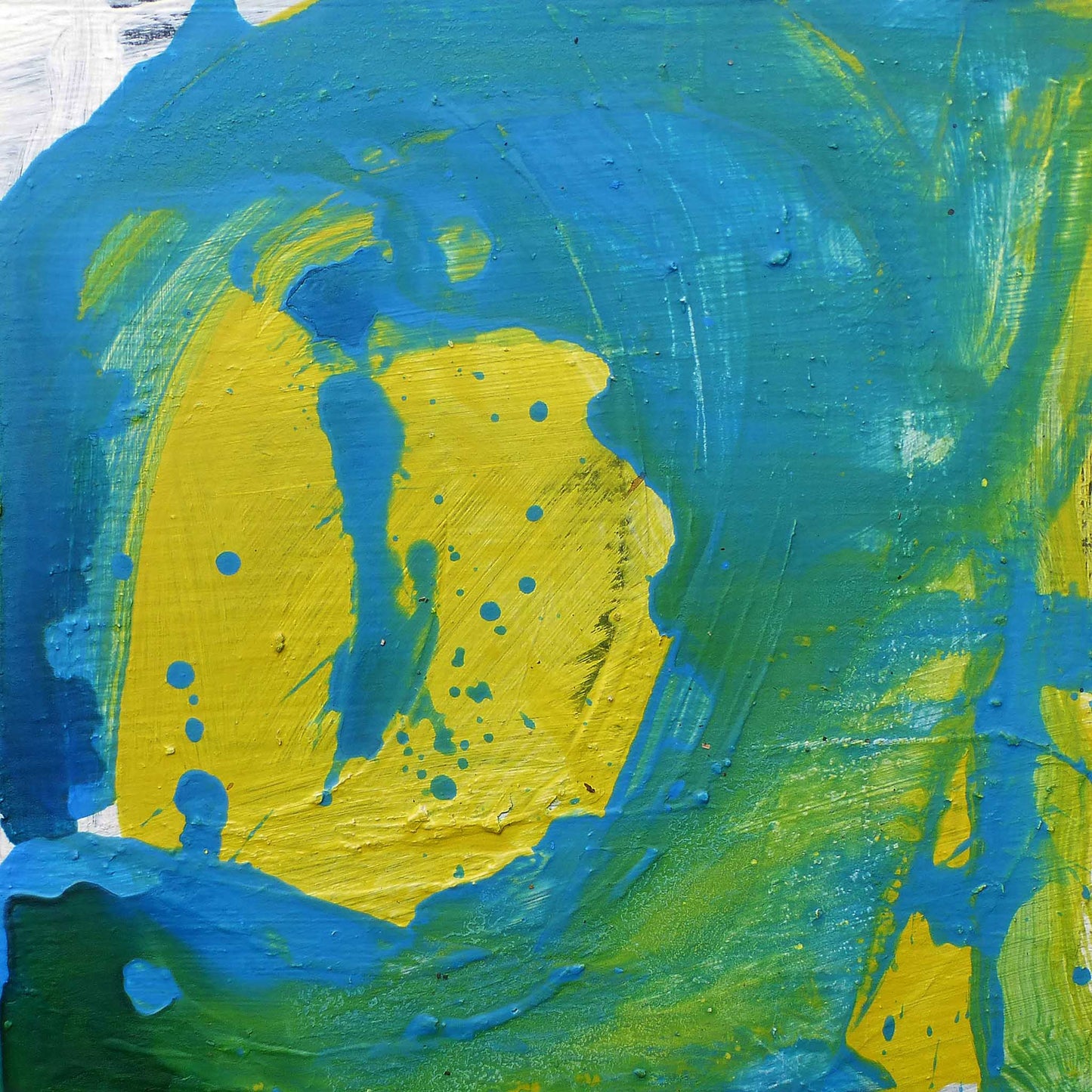 Series in Green and Yellow #3 - Acrylic on board - Original Artwork by Norfolk based artist Debbie Osborn