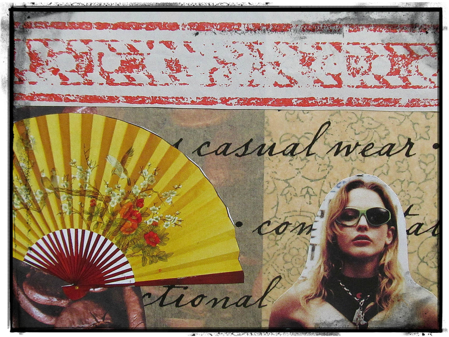 Set of 12 Art Postcards - Collage - Handmade - by Norfolk based artist Debbie Osborn