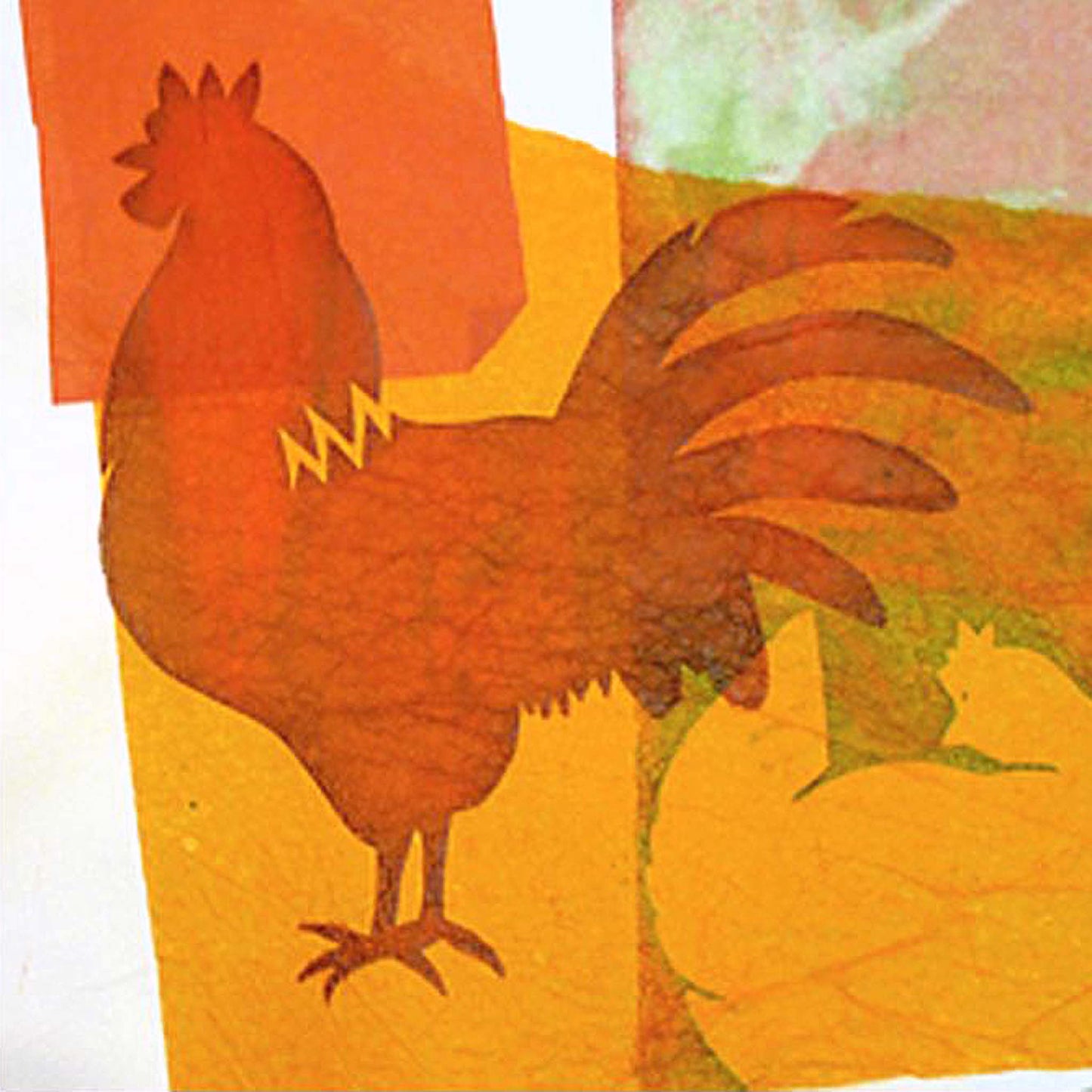 Tin of 6 Greetings Cards - Note cards - Chickens - recycled - Handmade - by Norfolk based artist Debbie Osborn